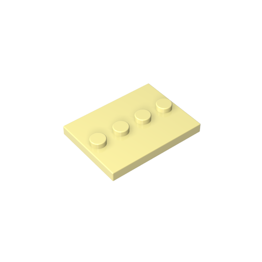 GDS-980 - Plate Special 3 x 4 with 1 x 4 Center Studs [Plain]