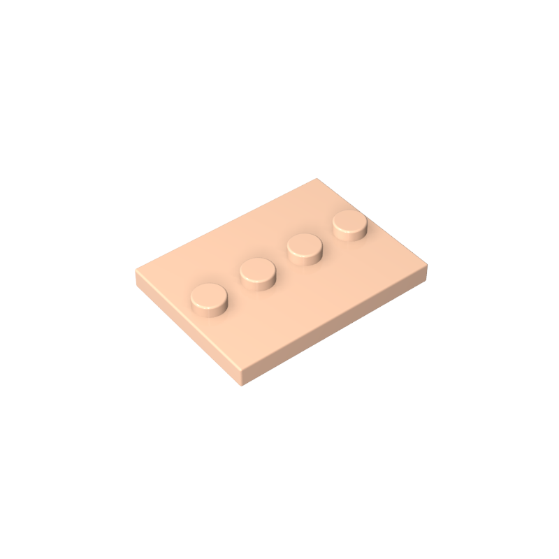 GDS-980 - Plate Special 3 x 4 with 1 x 4 Center Studs [Plain]