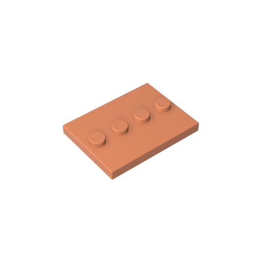 GDS-980 - Plate Special 3 x 4 with 1 x 4 Center Studs [Plain]