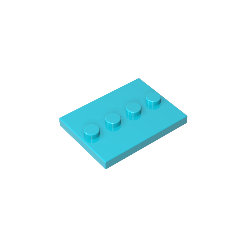 GDS-980 - Plate Special 3 x 4 with 1 x 4 Center Studs [Plain]