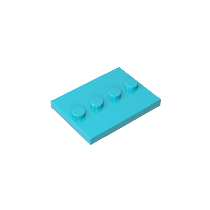 GDS-980 - Plate Special 3 x 4 with 1 x 4 Center Studs [Plain]