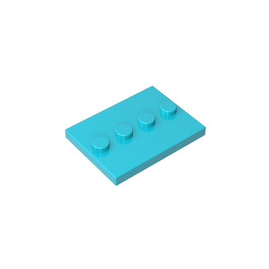 GDS-980 - Plate Special 3 x 4 with 1 x 4 Center Studs [Plain]