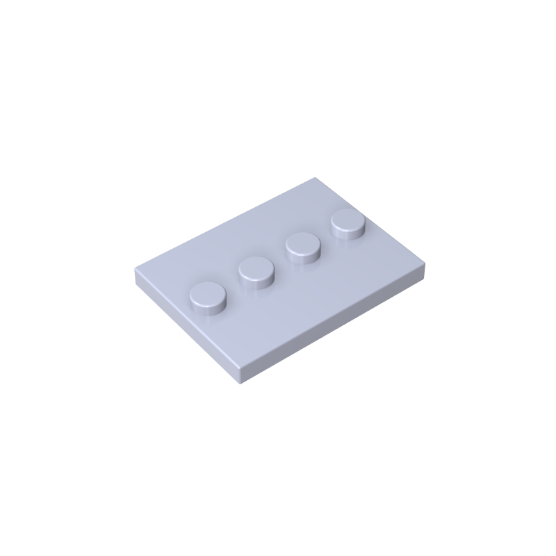 GDS-980 - Plate Special 3 x 4 with 1 x 4 Center Studs [Plain]