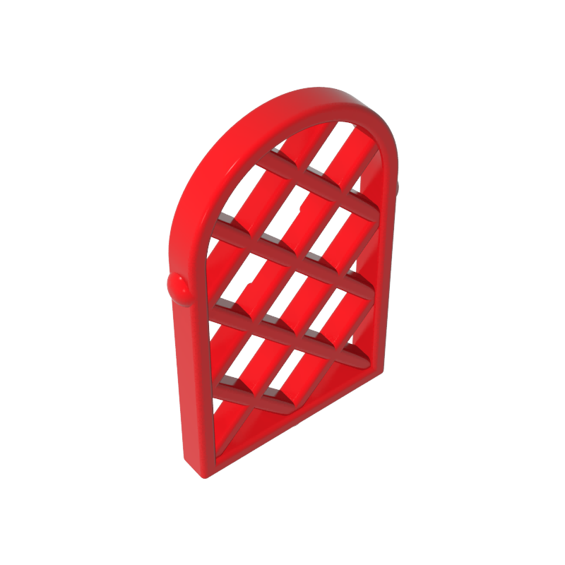 GDS-989 - Window 1 x 2 x 2 2/3 Pane Lattice Diamond with Rounded Top