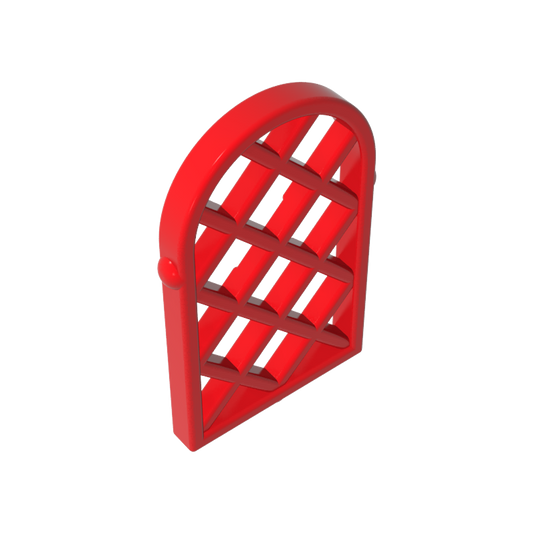 GDS-989 - Window 1 x 2 x 2 2/3 Pane Lattice Diamond with Rounded Top