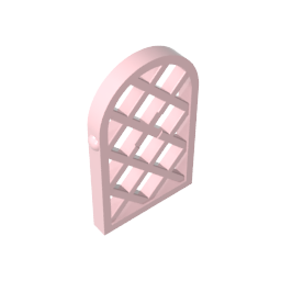 GDS-989 - Window 1 x 2 x 2 2/3 Pane Lattice Diamond with Rounded Top