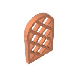 GDS-989 - Window 1 x 2 x 2 2/3 Pane Lattice Diamond with Rounded Top