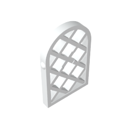 GDS-989 - Window 1 x 2 x 2 2/3 Pane Lattice Diamond with Rounded Top