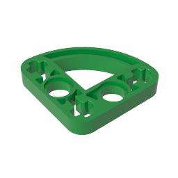 GDS-990 - Technic Beam 3 x 3 L-Shape with Quarter Ellipse Thin