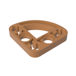 GDS-990 - Technic Beam 3 x 3 L-Shape with Quarter Ellipse Thin