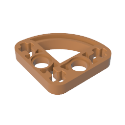 GDS-990 - Technic Beam 3 x 3 L-Shape with Quarter Ellipse Thin