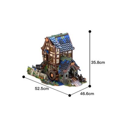 MOC-173041 Medieval Sawmill - Double 21325 Medieval Blacksmith Alternative Build