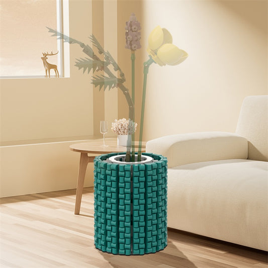 MOC-18207 Smal an Roun Turquois Flowe Vase