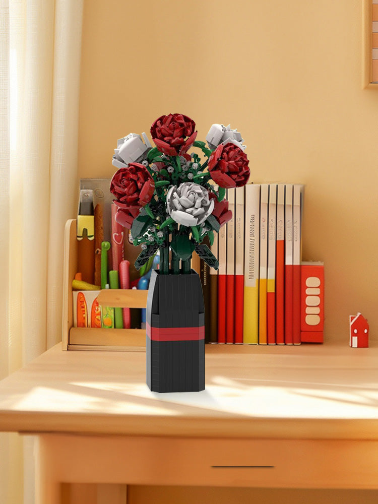 MOC-107699 Red & White Roses– MOC Brick Store