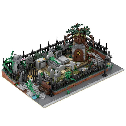 Modular Graveyard MOC and Hidden Side 70420 set stand