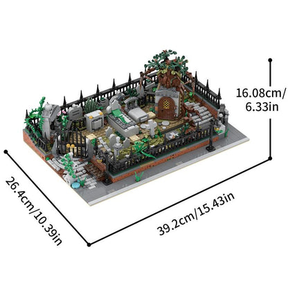 Modular Graveyard MOC and Hidden Side 70420 set stand