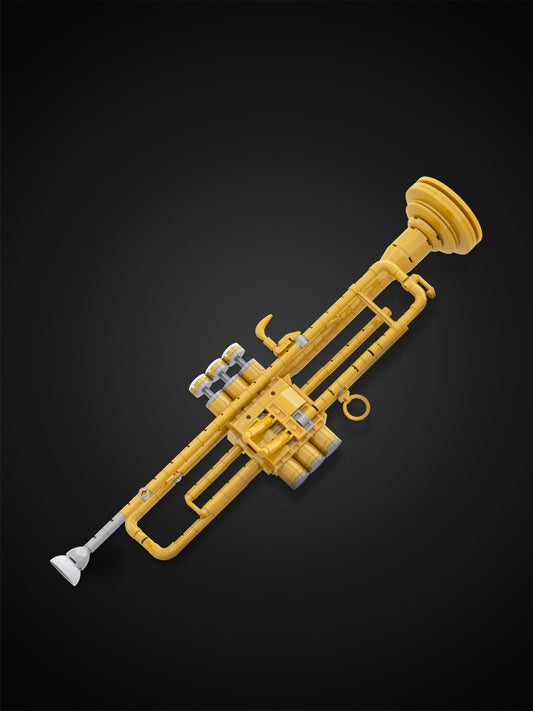 Trumpet with working pistons