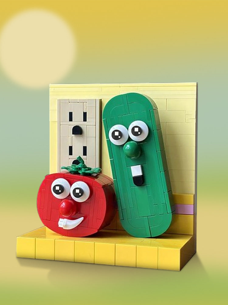 MOC-222266 VeggieTales Bob & Larry– MOC Brick Store