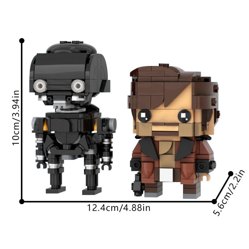 MOC-224585 Cassian Andor & K2SO Brickheadz LEGO MOC - Andor & Rogue One