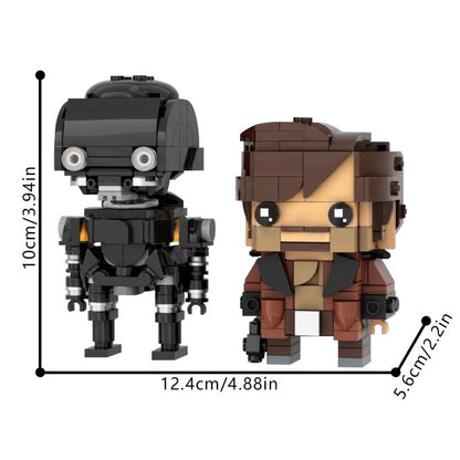 MOC-224585 Cassian Andor & K2SO Brickheadz LEGO MOC - Andor & Rogue One