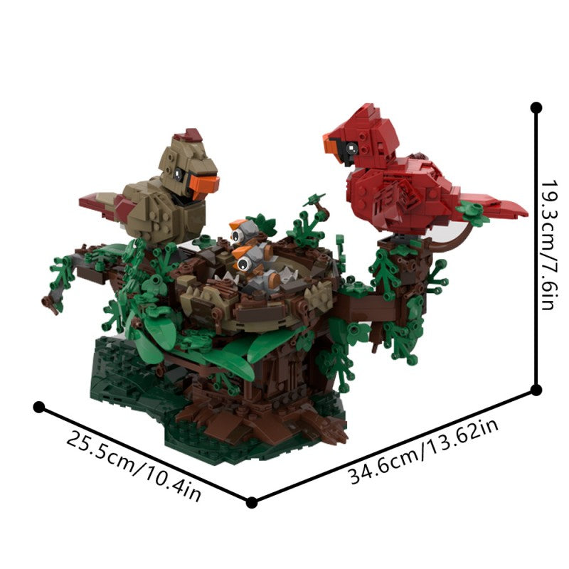 MOC-221935 Northern Cardinals with Nest