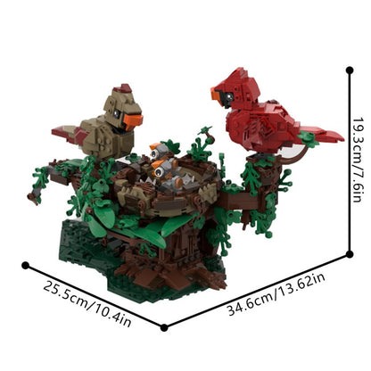 MOC-221935 Northern Cardinals with Nest