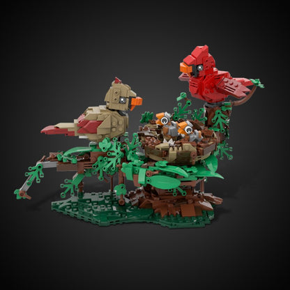 MOC-221935 Northern Cardinals with Nest