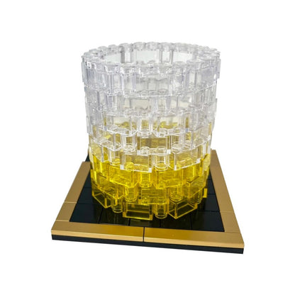 MOC-233730 Whiskey Glass - Life-size replica with gold plated Coaster