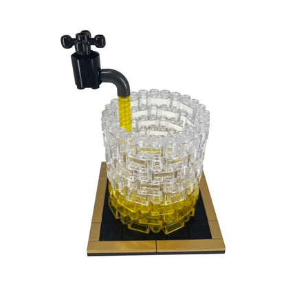 MOC-233730 Whiskey Glass - Life-size replica with gold plated Coaster