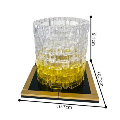 MOC-233730 Whiskey Glass - Life-size replica with gold plated Coaster