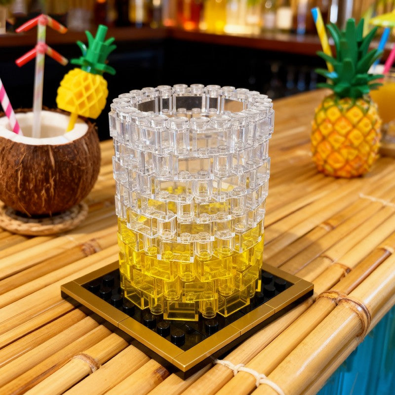 MOC-233730 Whiskey Glass - Life-size replica with gold plated Coaster