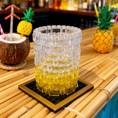 MOC-233730 Whiskey Glass - Life-size replica with gold plated Coaster