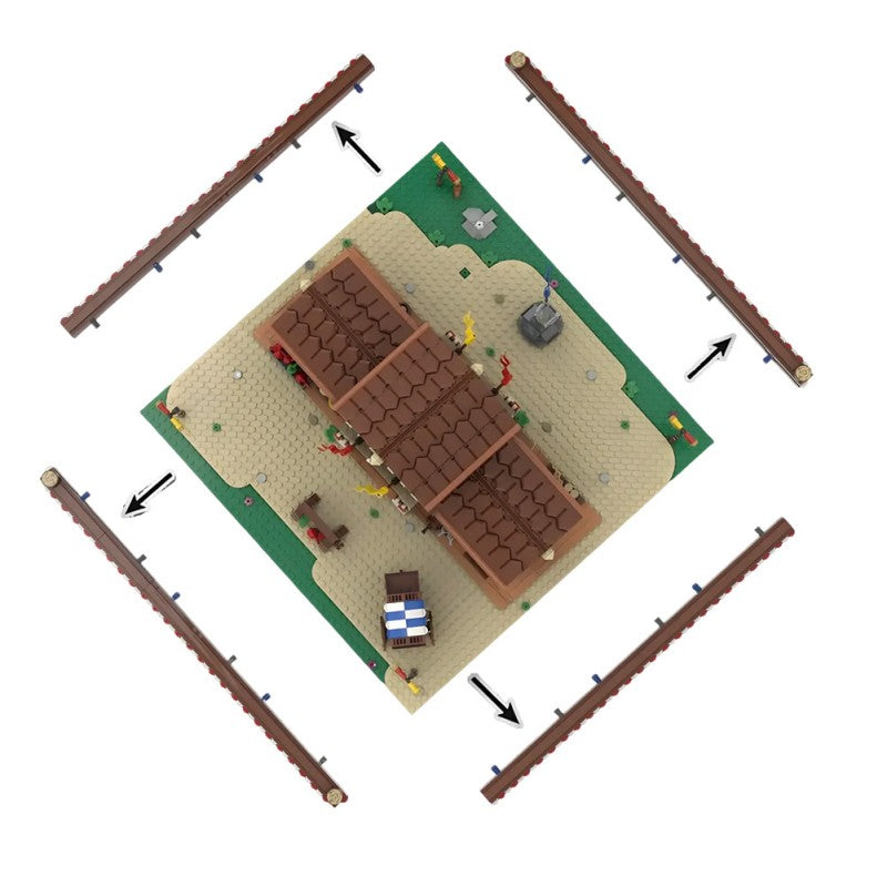 MOC-207789 Market Hall - Medieval Village Diorama