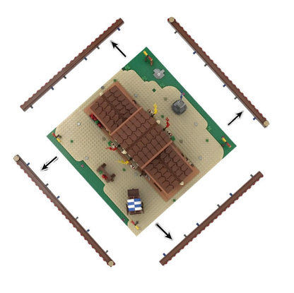 MOC-207789 Market Hall - Medieval Village Diorama