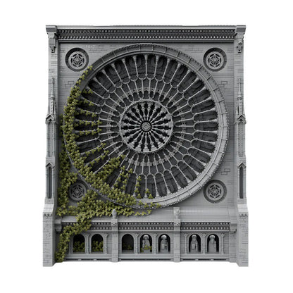 MOC-211588 Abandoned Gothic Cathedral Facade (Part 1)