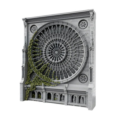 MOC-211588 Abandoned Gothic Cathedral Facade (Part 1)