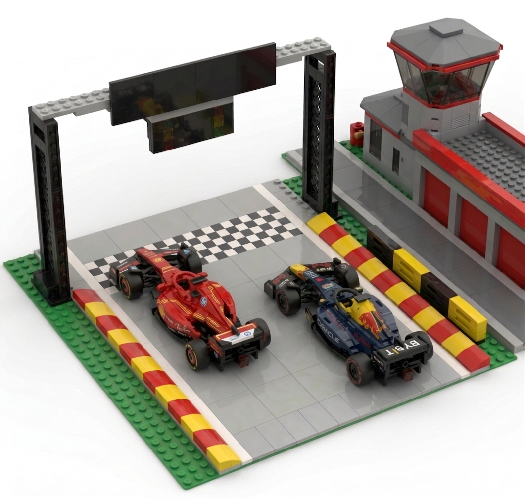 Minecraft Pit Lane Racing Brick Scene MOC Racing Pit Lane– MOC Brick Store