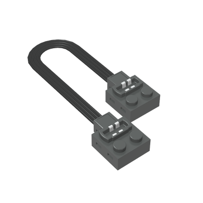 GDS-F0012 - Wire with Brick 2 x 2 x 2/3 and Train Track Contacts