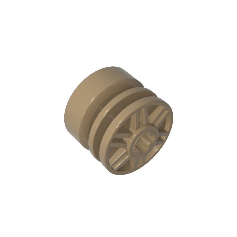 GDS-1158 - Wheel 18 x 14 with Axle Hole, Fake Bolts and Shallow Spokes
