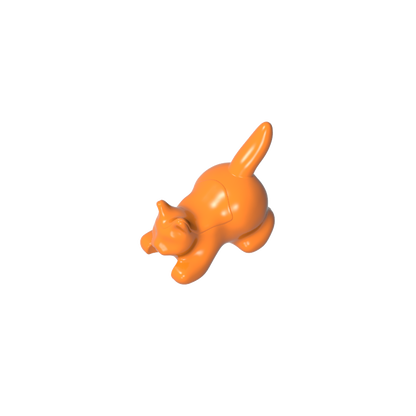 GDS-M1161 - Animal, Cat, Kitten Crouching [Plain]