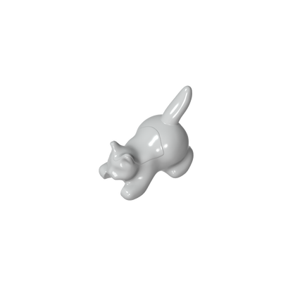 GDS-M1161 - Animal, Cat, Kitten Crouching [Plain]