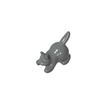 GDS-M1161 - Animal, Cat, Kitten Crouching [Plain]