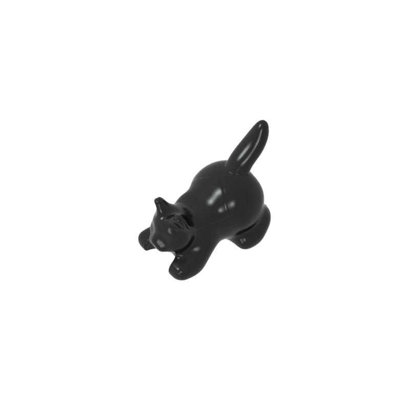 GDS-M1161 - Animal, Cat, Kitten Crouching [Plain]