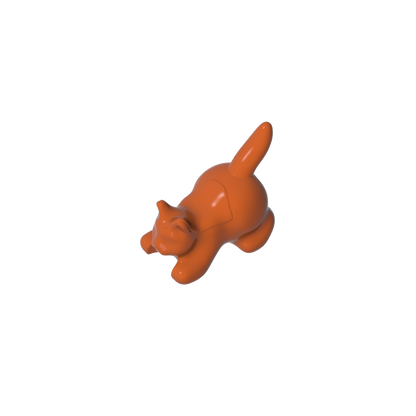 GDS-M1161 - Animal, Cat, Kitten Crouching [Plain]