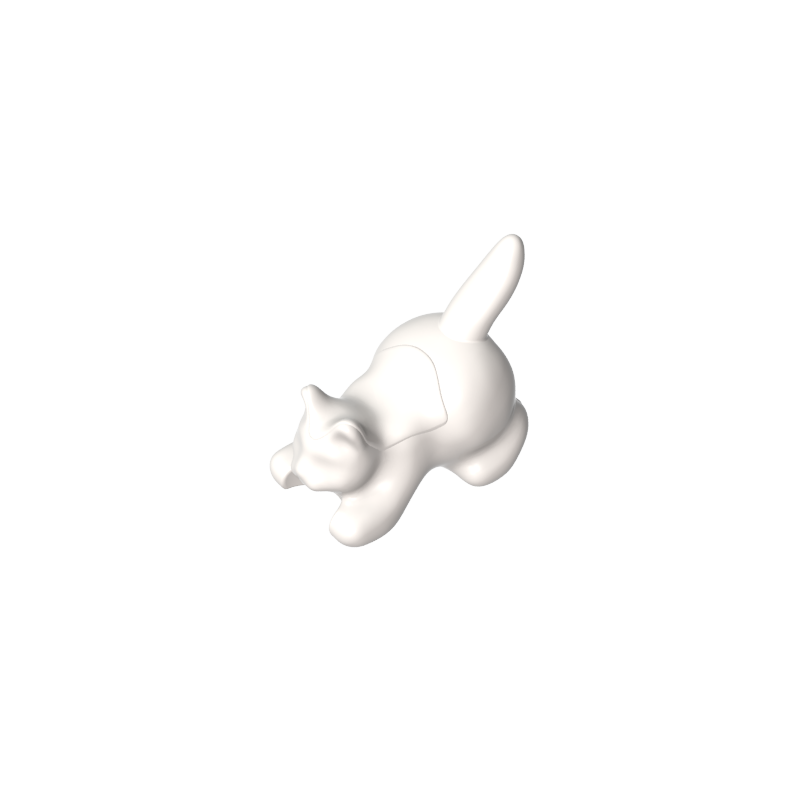 GDS-M1161 - Animal, Cat, Kitten Crouching [Plain]