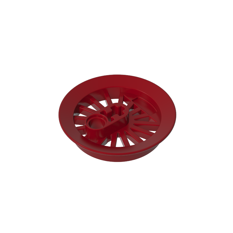 GDS-m289 - Train Wheel RC Train, Spoked with Technic Axle Hole and Counterweight, 37 mm diameter [Flanged Driver]
