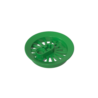 GDS-m289 - Train Wheel RC Train, Spoked with Technic Axle Hole and Counterweight, 37 mm diameter [Flanged Driver]