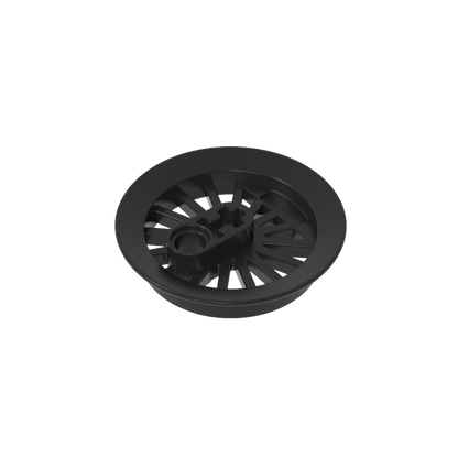 GDS-m289 - Train Wheel RC Train, Spoked with Technic Axle Hole and Counterweight, 37 mm diameter [Flanged Driver]