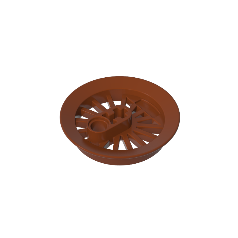 GDS-m289 - Train Wheel RC Train, Spoked with Technic Axle Hole and Counterweight, 37 mm diameter [Flanged Driver]
