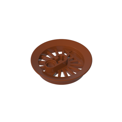 GDS-m289 - Train Wheel RC Train, Spoked with Technic Axle Hole and Counterweight, 37 mm diameter [Flanged Driver]